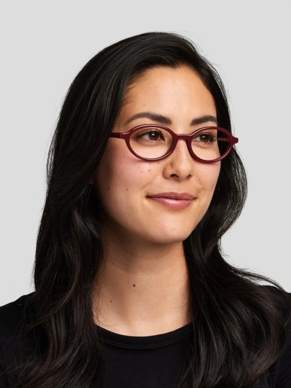 KITS Wisp eyeglasses in the Shiny Wine (KRD05) colorway